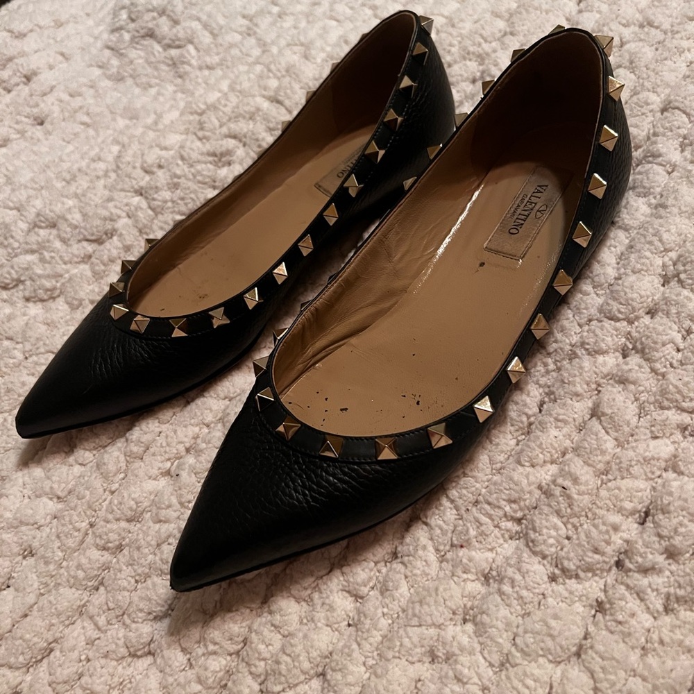 Valentino Black Noir Rockstud Flats 8 (38)